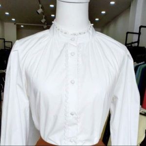 Zara scollop collar white blouse (S)